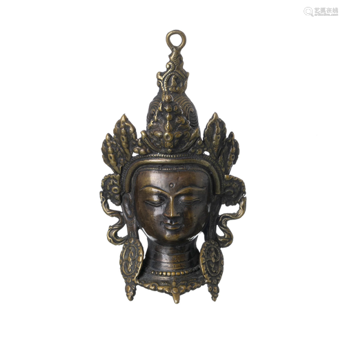 Manjushri Bronze figurative plaque