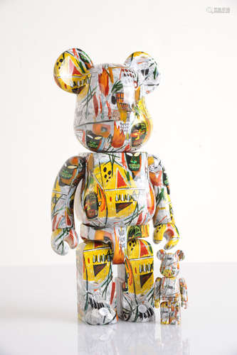 Jean Michel Basquiet-Medicom Toy Bearbrick 400% & 100%