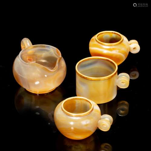 agate birds feeder set from Qing