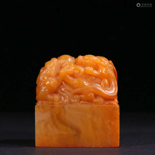 Shou Shan orpiment seal from Qing
