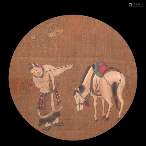 chinese ancient character and animal painting