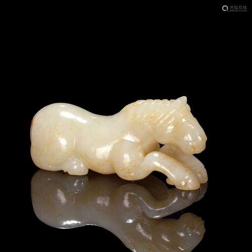 hetian jade horse from Qing