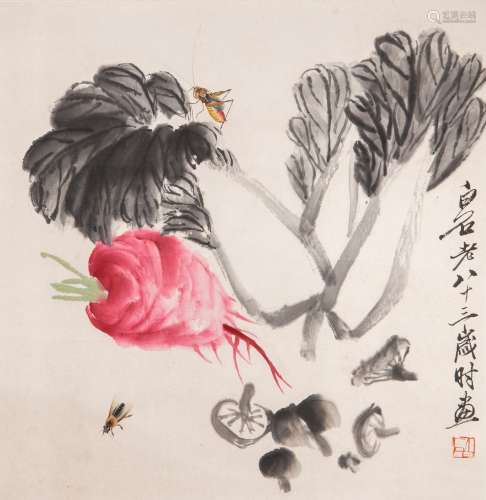 grass-and-insect painting by Baishi Qi