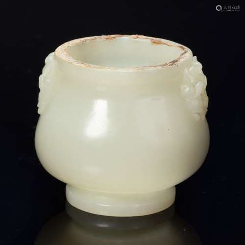 hetian jade censer from Qing