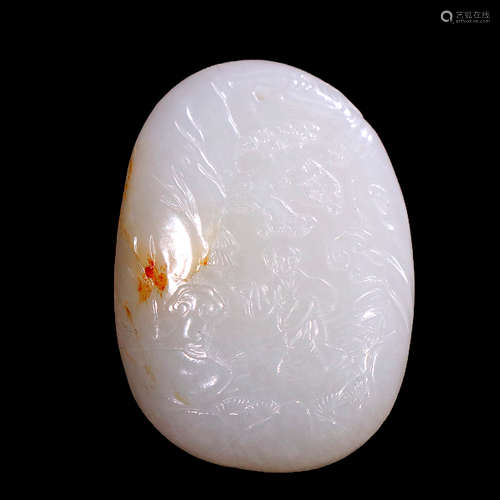 hetian jade pendant from Qing