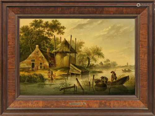 Fredericus Theodorus Renard(1778 Amsterdam - um 1820/24 ebenda)Paar holländische Flusslandschaften