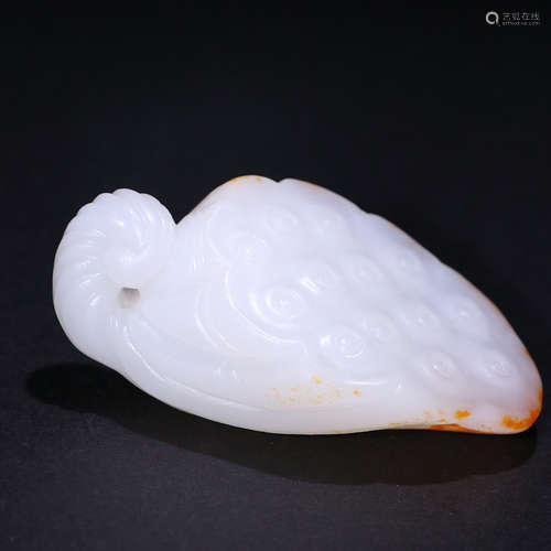 hetian jade lotus from Qing