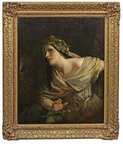 Anonymer Maler(Tätig im 19. Jh.)JudithDarstellung Judiths mit Eichenlaubkranz auf dem Haupt. Der