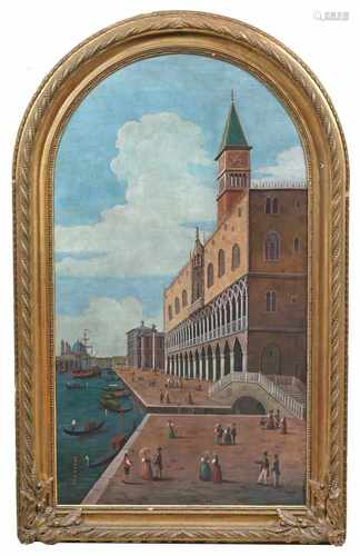 Fasanotti(Italienischer Maler.Tätig Mitte 19. Jh.)Venedig-Ansicht mit Blick auf den Dogenpalast