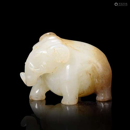 hetian jade elephant from Han