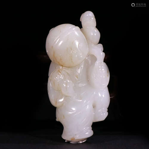 hetian jade character from Qing