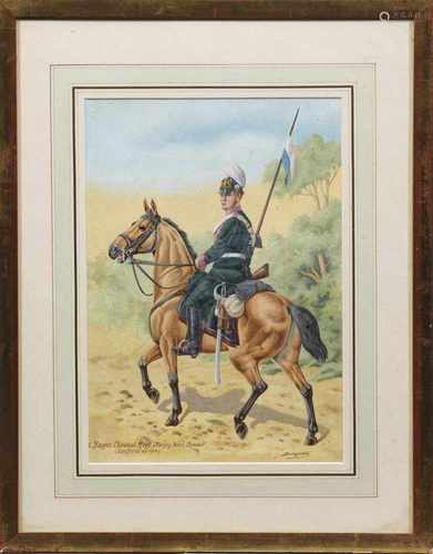 Jean Bungartz(1854 Köln - 1934 Münster)Reiter des Bayerischen Chevauleger-Regiments Herzog Karl