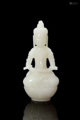 hetian Kwan-Yin sculpture from Qing