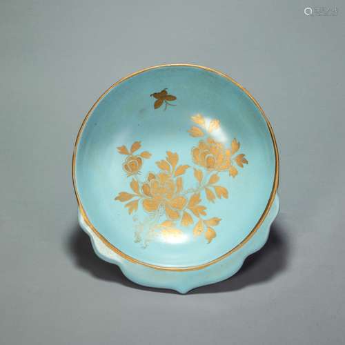 gold trace ceramic bowl from ancient China