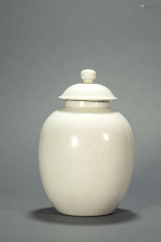 white ceramic container from Qing