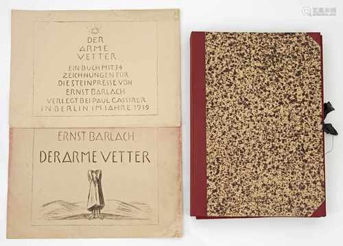 Ernst Barlach(1870 Wedel i. Holstein - 1938 Güstrow)Der arme VetterBibliophile Rarität. 1918