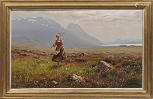 Hans Dahl(1849 Granvin, Hardangerfjord/Norwegen - 1937 Balestrand/Sognefjord)Sommerliche norwegische
