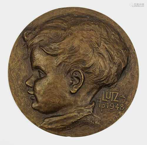 Gerhard Schliepstein(1886 Braunschweig - 1963 Berlin)Porträtplakette seines Enkels Lutz Schliepstein