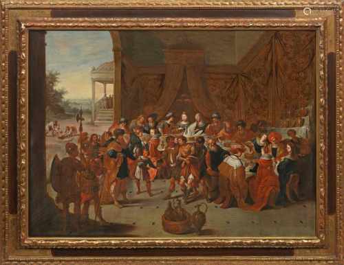 Frans II Francken(1581 Antwerpen - 1642 ebenda) und WerkstattDas Gleichnis vom reichen Mann und