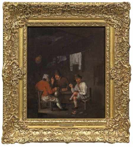 Egbert van Heemskerck der Ältere(1634 Haarlem - 1704 London) attr.;Zechende und rauchende Bauern