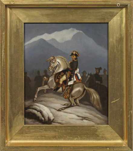 Französischer Maler(Tätig im 19. Jh.)Napoleon Bonaparte überquert die Alpen nach dem Frieden von