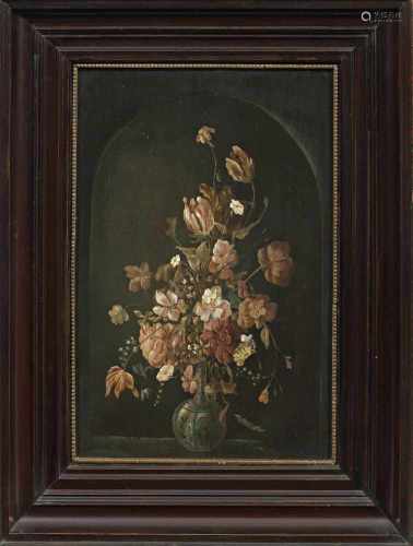 Joseph Dorn(1759 Kratz-Sambach/Pommersfelden - 1841 Bamberg)BlumenvasenstilllebenFayencevase mit