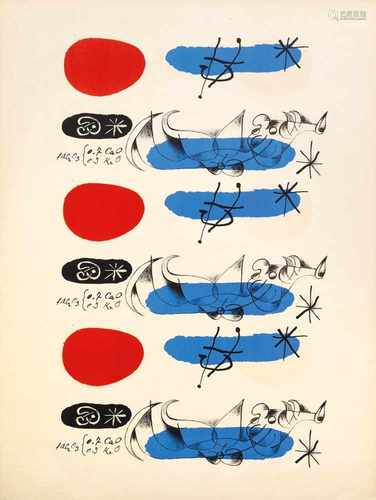 Joan Miró(1893 Barcelona - 1983 Palma de Mallorca)KompositionFarblithographie/Papier. Komposition