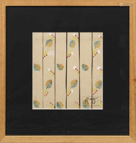 Raoul Dufy(1877 Le Havre - 1953 Forcalquier)Art Déco-Entwurf mit Ranken-Streifen für einen
