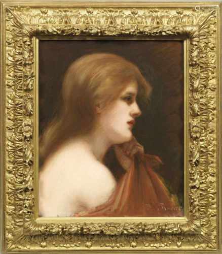 Ernest Rouart(1874 Paris - 1942 ebenda) attr.;Bildnis eines blonden Mädchens im ProfilMit weichem,