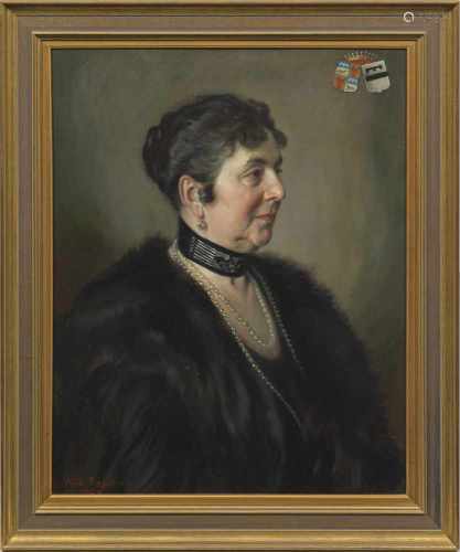 Wilhelm August Fiesel(Deutscher Maler. Tätig 1. Hälfte 20. Jh.)Paar Porträts des Grafenpaares