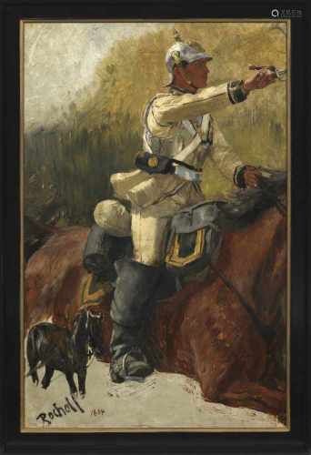 Theodor Rocholl(1854 Sachsenberg - 1933 Düsseldorf)Studie für ein Schlachtengemälde mit