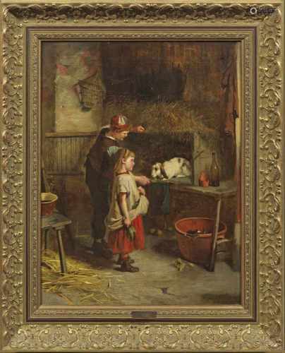 Alfred Marie Le Petit(1876 Fallencourt - 1953 La Frette-sur-Seine)Kinder beim Füttern eines