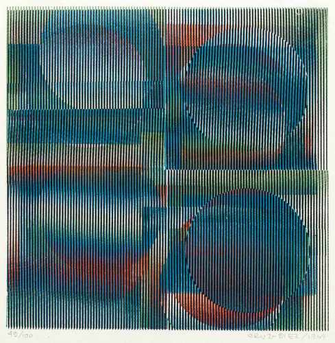 Carlos Cruz-Diez(1923 Caracas/Venezuela - 2019 Paris)Abstrakte KompositionFarbserigraphie/Papier,