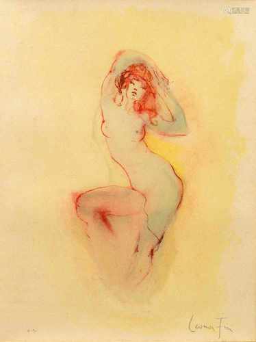 Leonor Fini(1907 Buenos Aires - 1996 Paris)Tanzender AktFarblithographie. Sign. u. bez. e.a. 38 cm x