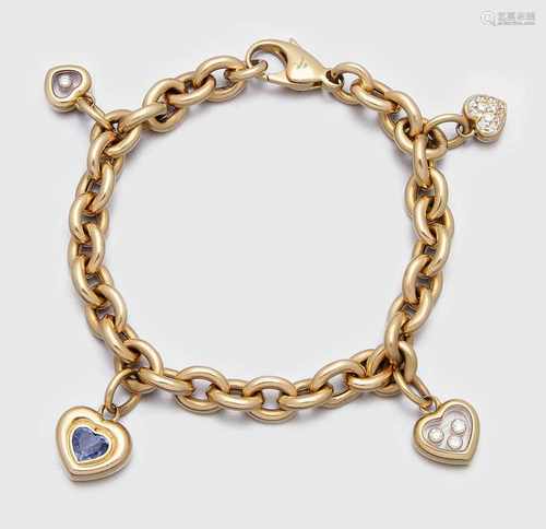 Bettel-Armband aus der Kollektion Happy Diamonds von ChopardGelbgold, gest. 750. Gliederarmband