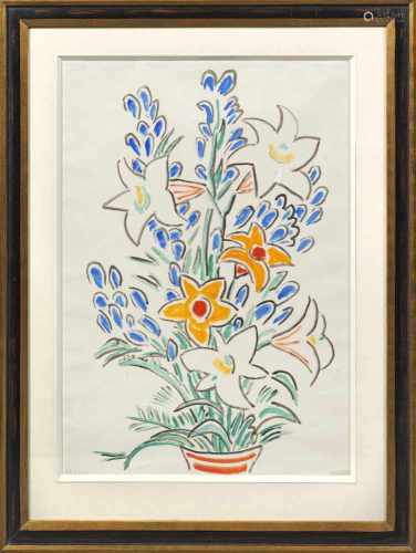 Gabriele Münter(1877 Berlin - 1962 Murnau)BlumenstilllebenIn einer Vase arrangierter Strauß aus