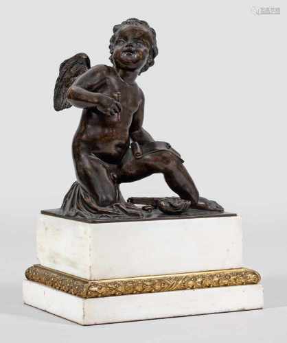 Flämischer oder römischer Bildhauer des Barock(Tätig um 1700)Schreibender AmorBronze, dunkelbraune