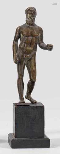Italienischer Bildhauer(Wohl tätig im 17./18. Jh.)Aktstatuette einer antiken GottheitBronze mit