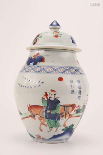 A Chinese Multi-colored Porcelain Jar