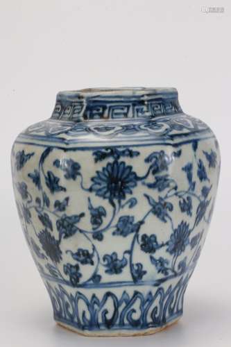 A Chinese Floral Porcelain Jar