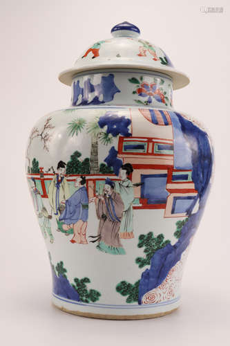 A Chinese Multi-colored Porcelain Jar