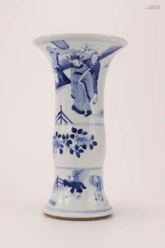 A Chinese Blue and White Porcelain Flower Vase