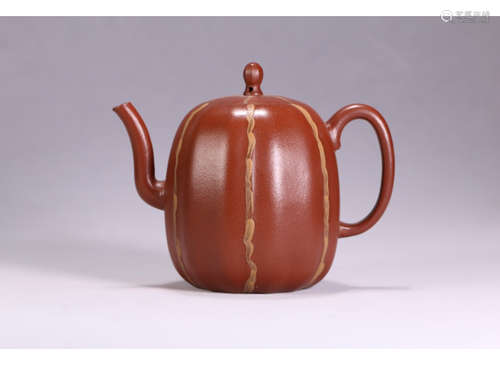 A Chinese Purple Sand Pot, Chen Mingyuan Mark