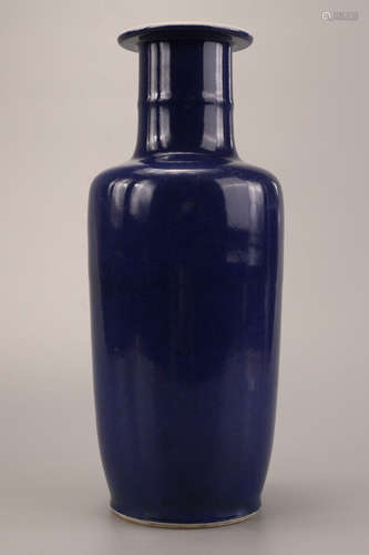 A Chinese Blue Glaze Porcelain Vase