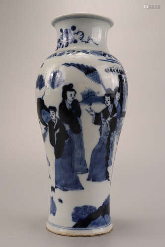 A Chinese Blue and White Porcelain Vase