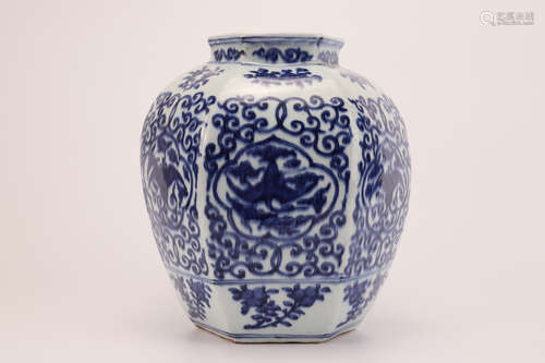 A Chinese Blue and White Porcelain Jar