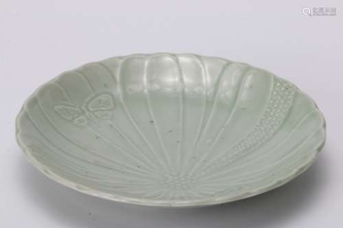 A Chinese Carved Porcelain Plate
