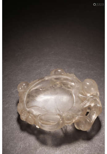 A Chinese Carved Crystal Water Pot