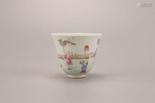 A Chinese Famille Rose Porcelain Cup