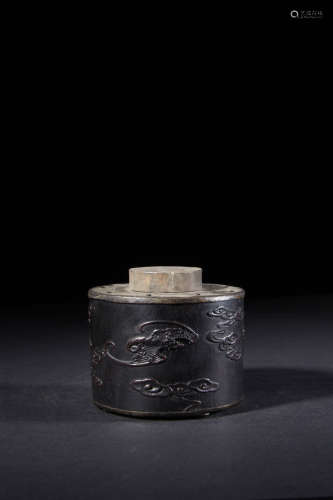 A Chinese Tin Caddy